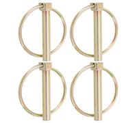 PATIKIL 2/5 x 2.36" Linch Pin, 4 Pcs Lynch Pin Assortment Kit Shaft Lock Pin Clips Hardware Pins with Ring for Farm Tractor Trailer Carriages (10x60mm)