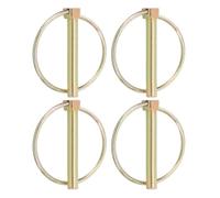 PATIKIL 2/5 x 2.76" Linch Pin, 4 Pcs Lynch Pin Assortment Kit Shaft Lock Pin Clips Hardware Pins with Ring for Farm Tractor Trailer Carriages (10x70mm)