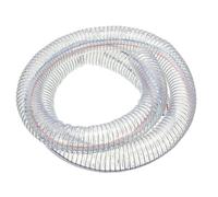 PATIKIL 2" / 50mm ID Wire Reinforced Hose 2 Meters, PVC Vinyl Suction Tubing High Pressure Chemical Resistant with Spiral Steel Wire for Water Fuel Powder Drain, Clear