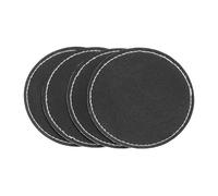 PATIKIL 2.56" Diameter PU Leather Hat Patches with Adhesive, 30 Pcs Round Custom Patches Blank for Hats, Fabric Repair Sew Laser Supplies, Clothes Bags DIY, Black