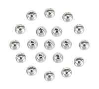 PATIKIL 2.5mm Tungsten Slotted Beads for Fly Tying, 50 Pcs Silver Tone Round Bead Head Ball for Jig Hooks Fishing Fly Tying Materials