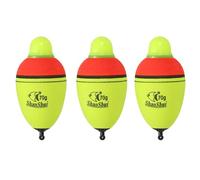 PATIKIL 2.5oz Lighted Fishing Slip Bobbers, 3 Pack EVA Green Red LED Light Up Fishing Float for Night Fishing, Yellow
