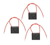 PATIKIL 2.5uF 450 V CBB61 Capacitor, 3Pcs Ceiling Fan Capacitor Motor Starting Capacitor Metalized Polypropylene Film Capacitors for Ceiling Fan Motor, Black