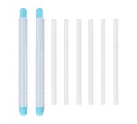 PATIKIL 2+6Pcs Retractable Eraser Pen, Soft Cute Pencil Erasers with 6 Replacement Rubber Refills for Office Home Writing Painting Sketching Artists Teacher Pencils, Light Blue TPE