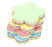 PATIKIL 2.7 x 2.7 Inch Flower Shape Sticky Notes, 3 Pads Cute Self-Stick Memo Pads Bright Colorful 100 Sheets/Pad for Home Office, 4 Colors