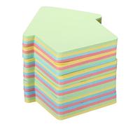 PATIKIL 2.7 x 2.7 Inch House Shape Sticky Notes, 6 Pads Cute Self-Stick Memo Pads Bright Colorful 100 Sheets/Pad for Home Office, 4 Colors