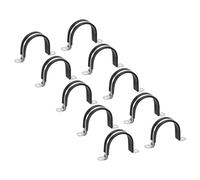 PATIKIL 2.72 inch/69mm Rigid Pipe Strap Clamp, 12 Pcs 304 Stainless Steel Two Hole U-Shape Tube Clip Pipe Fasten Holder for Pipe Fixing
