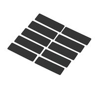 PATIKIL 2.73 x 0.78inch Engraved Badge Blanks,10pcs Metal Name Tags Kit Round Corners with Pin, Label Name Badge Custom Name Tag for Office,Business,Black