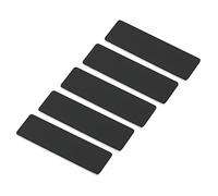 PATIKIL 2.73 x 0.78inch Engraved Badge Blanks,5pcs Metal Name Tags Kit Round Corners with Pin, Label Name Badge Custom Name Tag for Office,Business,Black