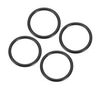 PATIKIL 2.8 Inch Metal O Ring, 4 Pcs Seamless Solid 304 Stainless Steel Rings for DIY Crafts Bags Dream Catcher Dog Leashes Wall Plant Hangers, Black 8mm x 70mm