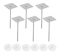 PATIKIL 2.8 Inch Perforated Insulation Pins with Round Washers, 40 Pack Aluminum Insulating Nails Wall Plug for Fixing Foam Boards to Wall or Ceiling