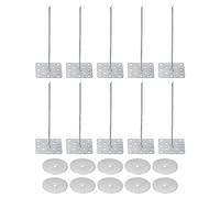 PATIKIL 2.8 Inch Perforated Insulation Pins with Round Washers, 50 Pack Aluminum Insulating Nails Wall Plug for Fixing Foam Boards to Wall or Ceiling