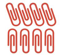 PATIKIL 2.8" Paper Clip Bookmarks, 8Pcs Metal Book Marks Page Markers Gift for Book Reading Notebook Document Office Teacher Reader, Red