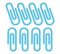 PATIKIL 2.8" Paper Clip Bookmarks, 8Pcs Metal Book Marks Page Markers Gift for Book Reading Notebook Document Office Teacher Reader, Sky Blue