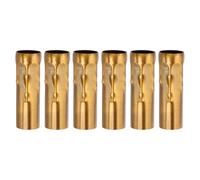 PATIKIL 2.8" Tall Candle Covers Sleeves, 6 Pcs Metal E14 Chandelier Socket Sleeves with Dripping Candelabra Base Accessories Bulb Light Base Holder for Lighting Lamps DIY, Gold Bronze