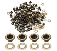 PATIKIL 2.8mm/1/8" Metal Eyelets, 150 Pcs Eyelets and Grommets Kit Leather Grommet Eyelet Tool for Fabric Shoes Clothes Curtains Belt DIY Project, Bronze