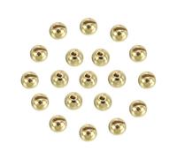 PATIKIL 2.8mm Fly Tying Tungsten Beads, 50 Pcs Gold Slotted Beads for Jig Hooks