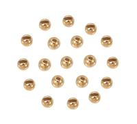 PATIKIL 2.8mm Fly Tying Tungsten Beads, 50 Pcs Tungsten Slotted Beads Tungsten Round Ball Beads for Jig Hooks Fishing Materials, Brass