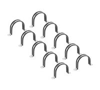 PATIKIL 2.91 inch/74mm Rigid Pipe Strap Clamp, 12 Pcs 304 Stainless Steel Two Hole U-Shape Tube Clip Pipe Fasten Holder for Pipe Fixing