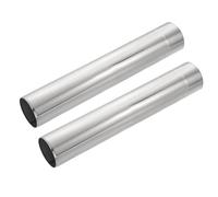 PATIKIL 2.95 Inch Stove Pipe, 2Pcs Stainless Steel Thickened Lengthen Straight Tent Stove Chimney Pipe Flue Extension for Camping Stove Vent Smoke Exhaust, 16.93 Inch Length
