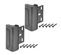 PATIKIL 2.95"x0.98" Home Security Door Reinforcement Lock, 2 Pcs Aluminum Alloy Home Security Door Lock with 10 Screws for Inward Swinging Door to Enhance Your Home Safety&Privacy, Gray