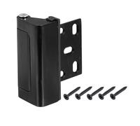 PATIKIL 2.95"x0.98" Home Security Door Reinforcement Lock, Aluminum Alloy Home Security Lock with 5 Screws for Inward Swinging Door to Enhance Privacy, Black