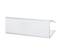 PATIKIL 2.95x0.98" Wood Shelf Label Holder, 50 Pack Plastic Clear Tag Ticket Sign Label Holder Clips with Black Blank Labels Fits for Max 0.9" Thick Wood Glass Shelving