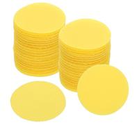PATIKIL 2" Carpet Spot Markers, 50Pcs Circle Dot Markers Hook and Loop Carpet Spots for Decoration Elementary Preschool Teacher, Yellow