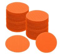 PATIKIL 2" Carpet Spot Markers, 50Pcs Circle Dot Markers Hook and Loop Carpet Spots for Decoration Elementary Preschool Teacher, Orange