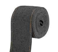 PATIKIL 2" Denim Ribbon, Total 3.3 Yard Layering Jean Fabric Craft Pure Color Strip for Bow DIY Making Hair Clip Garment Sewing Decorations, Black