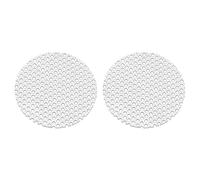 PATIKIL 2" Diameter 304 Stainless Steel Perforated Sheet, 2 Pcs 0.06" Hole 19GA Expanded Metal Mesh Round Slices Plate Screen Decorative Meshes for Ventilation Grill Smoking, Silver Tone