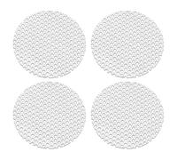 PATIKIL 2" Diameter 304 Stainless Steel Perforated Sheet, 4 Pcs 0.06" Hole 19GA Expanded Metal Mesh Round Slices Plate Screen Decorative Meshes for Ventilation Grill Smoking, Silver Tone