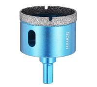 PATIKIL 2" Diamond Hole Saw 50mm Diamond Tip Hole Cutter 3-Flat Shank for Hand Drilling Ceramic Porcelain Marble Tiles Stone Brick Hard Material - Blue