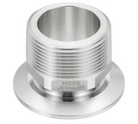 PATIKIL 2 in TC Tri Clamps Adaptor, 1pcs Tri Clamps Fittings to NPT 1-1/2 Male Thread Adaptor Hexagonal Sanitary 304 Stainless Steel for Food Beverage Equipment, 64mm Ferrule