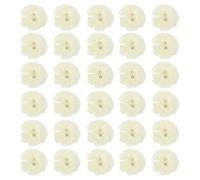 PATIKIL 2 Inch Chiffon Flowers, 30 Pcs Rhinestone Pearl Sewing Fabric Flowers Artificial Appliques Embellishments for Clothing Wedding DIY Craft Headbands Decor, Light Yellow