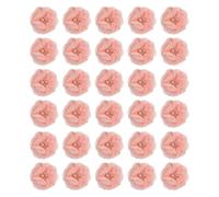 PATIKIL 2 Inch Chiffon Flowers, 30 Pcs Rhinestone Pearl Sewing Fabric Flowers Artificial Appliques Embellishments for Clothing Wedding DIY Craft Headbands Decor, Light Pink