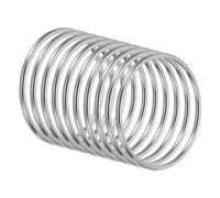 PATIKIL 2 Inch Dream Catcher Rings, 10 Pcs Metal Macrame Wreath Floral Round Ring Hoop for Home Car DIY Craft Wedding Wall Hanging Decorations, Silver