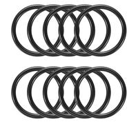 PATIKIL 2 Inch Dream Catcher Rings, 10 Pcs Plastic Macrame Wreath Floral Round Ring Hoop for Home Car DIY Craft Wedding Wall Hanging Decorations, Black