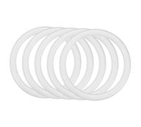 PATIKIL 2 Inch Dream Catcher Rings, 5 Pcs Plastic Macrame Wreath Floral Round Ring Hoop for Home Car DIY Craft Wedding Wall Hanging Decorations, White