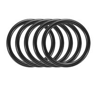 PATIKIL 2 Inch Dream Catcher Rings, 5 Pcs Plastic Macrame Wreath Floral Round Ring Hoop for Home Car DIY Craft Wedding Wall Hanging Decorations, Black