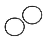 PATIKIL 2 Inch Metal O Ring, 2 Pcs Seamless Solid 304 Stainless Steel Rings for DIY Crafts Bags Dream Catcher Dog Leashes Wall Plant Hangers, Black 4mm x 50mm