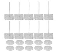PATIKIL 2 Inch Perforated Insulation Pins with Round Washers, 50 Pack Aluminum Insulating Nails Wall Plug for Fixing Foam Boards to Wall or Ceiling