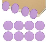 PATIKIL 2 Inch Plastic Book Binding Discs, 8 Pack Discbound Expansion Discs Round Binder Rings for DIY Notebook Planner, Purple