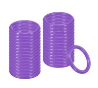 PATIKIL 2 Inch Plastic Ring-Toss Rings for Bottles, 30 Pack Carnival Rings Plastic Hoops for Speed and Agility Practice Outdoor Party Favor, Purple