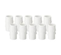 PATIKIL 2 Inch Tall Candle Covers Sleeves, 10Pcs Plastic E12 Chandelier Socket Sleeves Drip Candle Socket Covers Bulb Light Base Holder for Crystal Candle Lamps, White