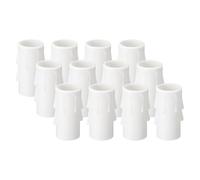 PATIKIL 2 Inch Tall Candle Covers Sleeves, 12Pcs Plastic E12 Chandelier Socket Sleeves Drip Candle Socket Covers Bulb Light Base Holder for Crystal Candle Lamps, White