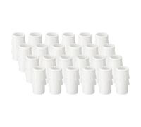 PATIKIL 2 Inch Tall Candle Covers Sleeves, 24Pcs Plastic E12 Chandelier Socket Sleeves Drip Candle Socket Covers Bulb Light Base Holder for Crystal Candle Lamps, White