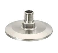PATIKIL 2 Inch TC Tri Clamps Adaptor, Tri-Clover Fittings to NPT 1/4" Male Sanitary Thread Adaptor 304 Stainless Steel for Food Beverage Dairy, Ferrule 64mm