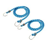 PATIKIL 2 m x 10 mm Marine Grade Bungee Cord with Hooks, 2Pcs Rubber Heavy Duty Outdoor Elastic Straps Kayak Stretch String Rope for Securing Luggage Moving Cargo, Blue
