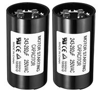 PATIKIL 2 Pack 243-292uF/Mfd 250V 50/60Hz CD60 Round Polypropylene Panel Mount Capacitor
